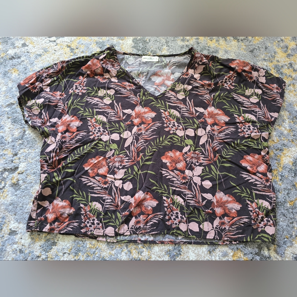 Floral V-Neck Women's Top